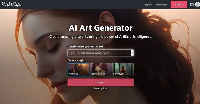 NightCafe Studio - AI-generated artworks to explore creative possibilities.