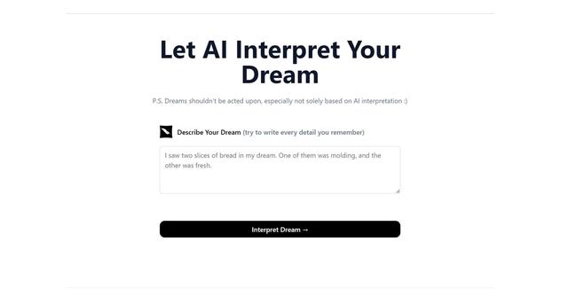 Tabirim - AI-powered dream interpretation tool for self-exploration and self-reflection
