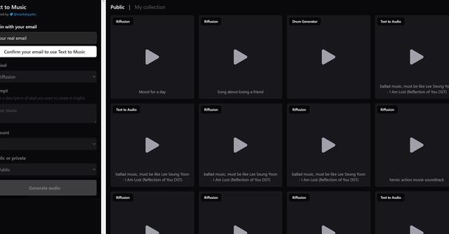 Texttomusic - Text to Music is an AI tool that allows users to generate audio by providing written prompts or descriptions.