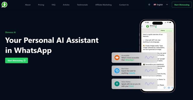 Shmooz.ai - Business chatbot for customer service on WhatsApp.