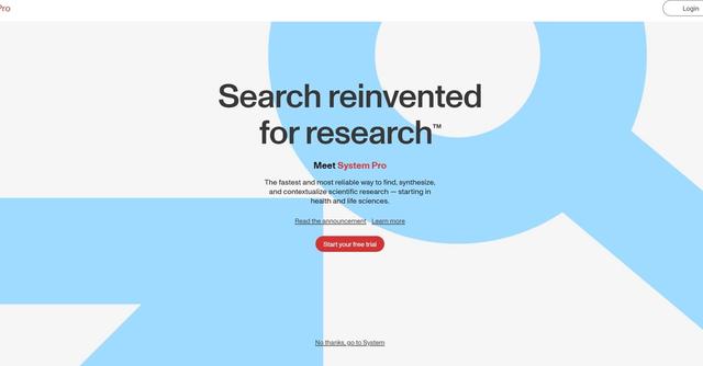 System Pro - AI-Powered Research Search Tool for Health and Life Sciences