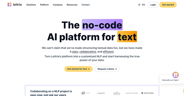 Lettria - Text Processing For Everybody.