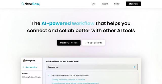 DearFlow - The AI-powered workflow that helps you connect and collab better with other AI tools