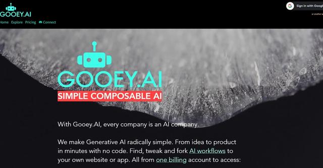 Gooey.AI - Prototype how AI will integrate with your own site/app.
