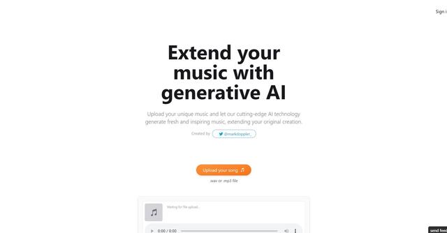 ExtendMusic.AI - ExtendMusic.AI is an AI tool that allows music creators to enhance and extend their original compositions by generating fresh and inspiring music.