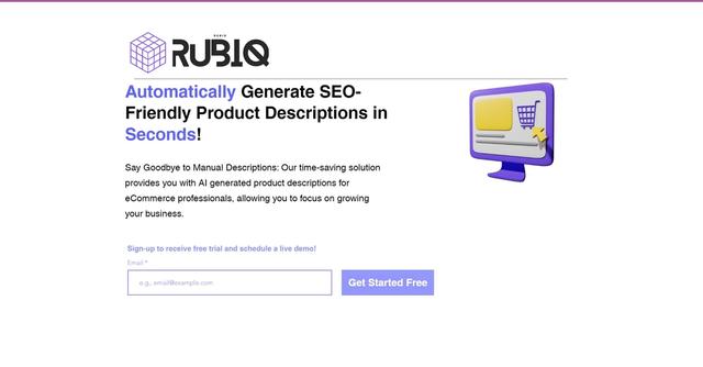 Rubiq - Automatically Generate SEO-Friendly Product Descriptions from Image in Seconds!
