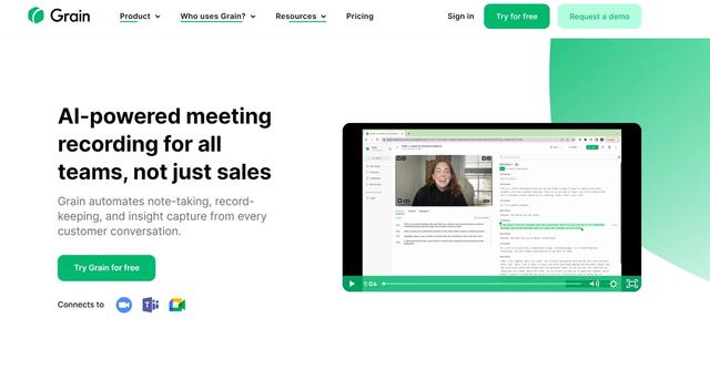 Grain - Automate note-taking from customer conversations with Grain