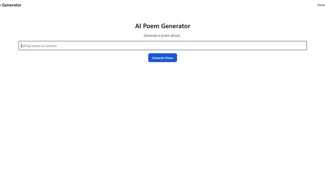 AI Poem Generator - AI-powered tool that generates unique rhyming poems on any subject.