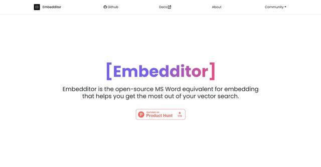 Embedditor - Empower Your Vector Search