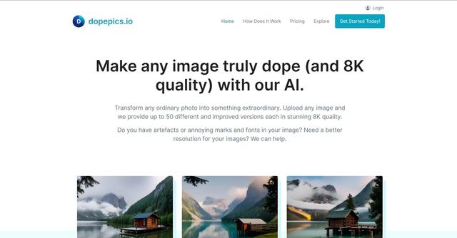 Dopepics.io - Make any image truly dope (and 8K quality) with our AI