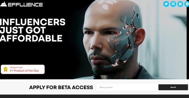 Effluence - Create video content with lifelike influencers.