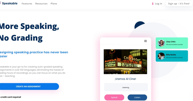 Speakable - AI assistant for World Language & ESL teachers