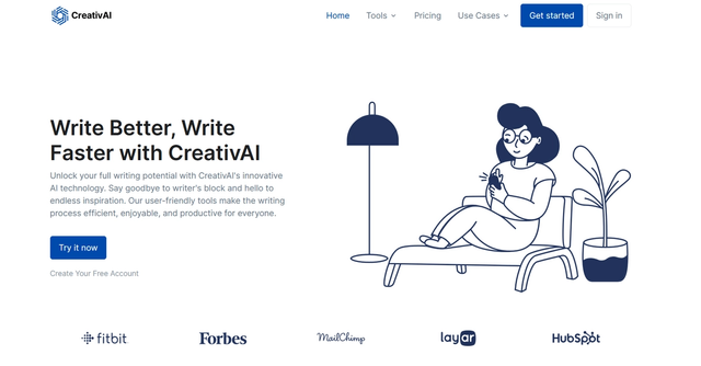 CreativAI - Helps you create content within seconds.