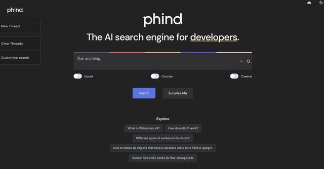 Phind - The AI search engine for developers.