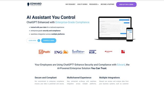 Edward.ai - Edward.ai is an AI-powered sales assistant tool that automates the sales process for sales reps.
