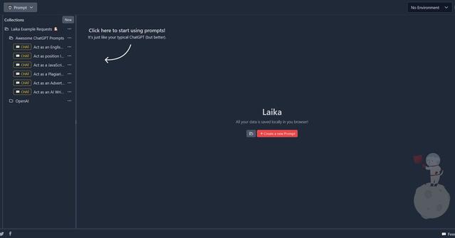 Laika - Customized chat prompts for communication.