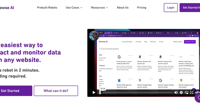 Browse AI - Train a robot to extract & monitor data from any website, no coding needed.
