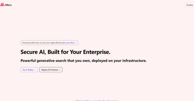 Meru - Meru is an AI tool designed for enterprise use, enabling organizations to efficiently organize and share their critical assets.