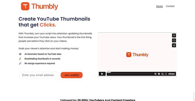 Thumbly - Supercharge Your YouTube Thumbnails with AI