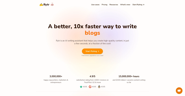 Rytr - AI writing assistant for fast, affordable, high-quality content.