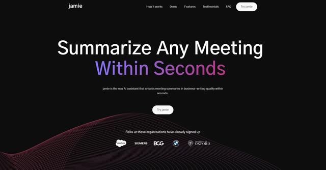 Jamie - Jamie is an AI assistant that generates high-quality meeting summaries in seconds