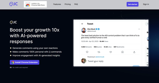 JustComment AI - Personal Comment Assistant to generate powerful and engaging comments.