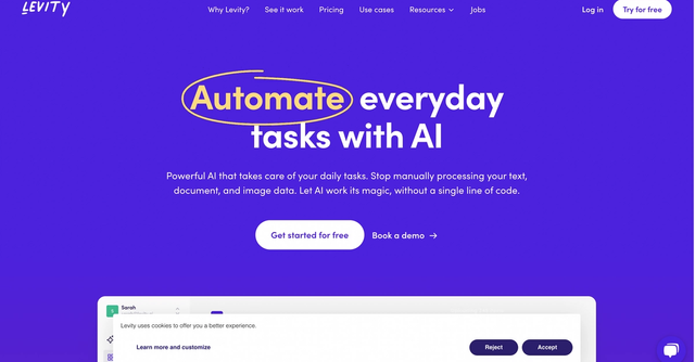 Levity - Powerful AI that takes care of your daily tasks.