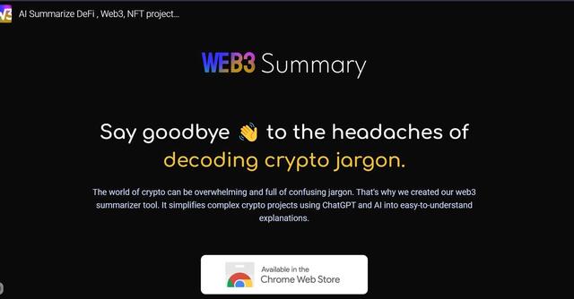 Web3 Summary - Say goodbye to the headaches of decoding crypto jargon.
