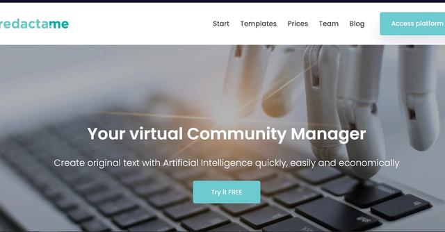Redacta.me - Create original Spanish text with Artificial Intelligence quickly, easily, and economically.