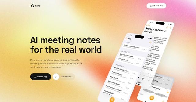 Paxo.ai - AI-based meeting notes tool that simplifies the process of capturing clear, concise, and actionable meeting notes.