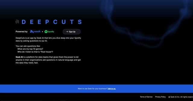 DeepCuts - Spotify data analysis through natural language text.