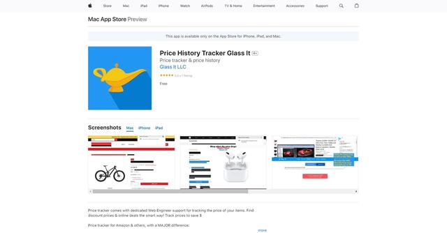 Glass It Price Tracker - Glass It Price Tracker is a price tracking tool that helps users find discounts and online deals without invading their browsing privacy