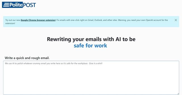 PolitePost - PolitePost helps you write polite, safe emails with AI assistance.