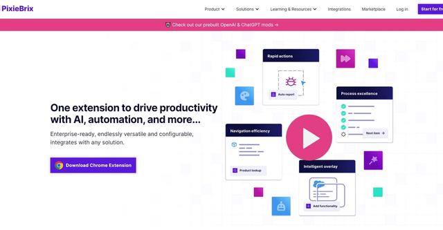 PixieBrix - One extension to drive productivity with AI, automation, and more