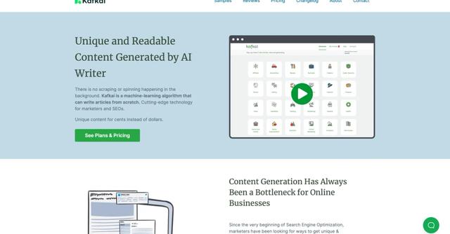 Kafkai - ML-generated articles for marketers & SEOs.
