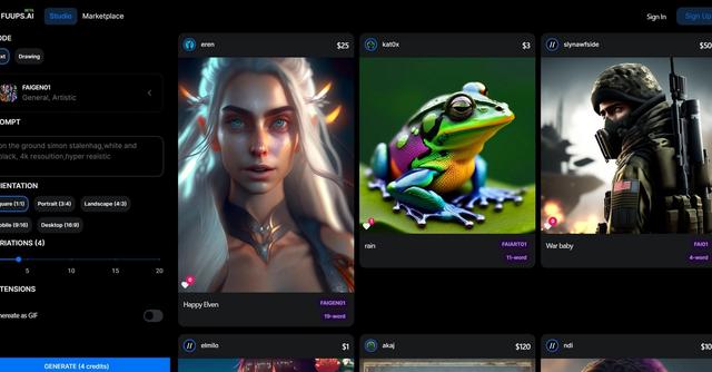 Fuups.AI - Fuups AI is an AI-powered image and art generator that allows users to quickly and easily generate high-quality images and art from descriptions.