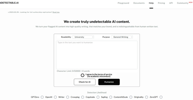 Undetectable AI - We create truly undetectable AI content.