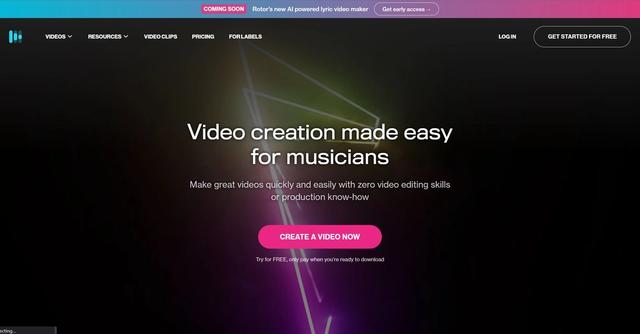Rotor Videos - Rotor Videos is a tool that enables musicians to create professional-quality music videos, Spotify Canvas Videos, lyric videos, and more, without requiring video editing skills or production know-how.