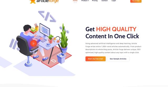 ArticleForge - Creates unique, SEO-optimized content with one click.