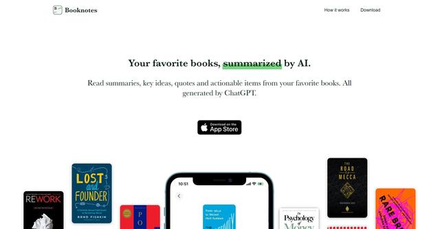 Booknotes - Speeds up book learning through summaries.