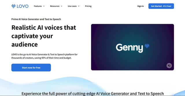 LOVO - Professional Grade AI Voice Generator and Text to Speech Platform.