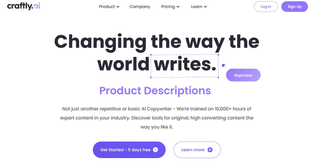 Craftly.ai - Generate Content in seconds, not weeks