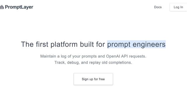 PromptLayer - Middleware that tracks & manages prompt engineering.