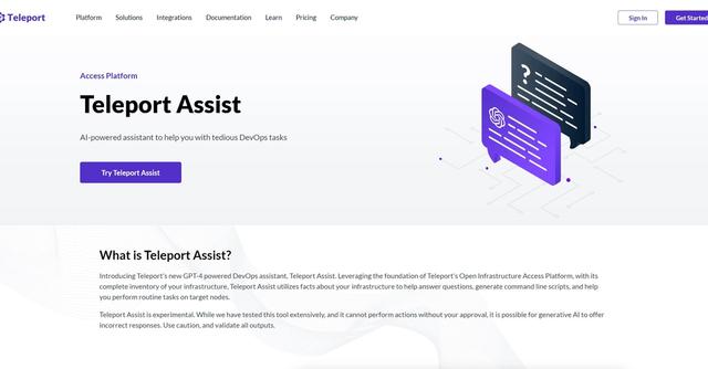 Teleport Assist - AI-powered assistant to help you with tedious DevOps tasks