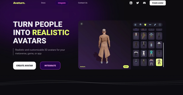 Avaturn - Turn people into realistic lifelike 3D avatars