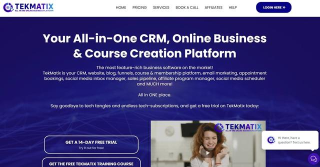 Tekmatix - All-in-One CRM, Online Business, and Course Creation Platform