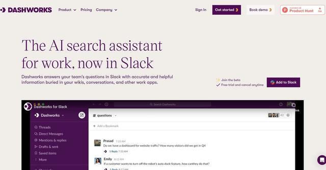 Dashworks for Slack - Find info fast in Slack conversations and work apps.