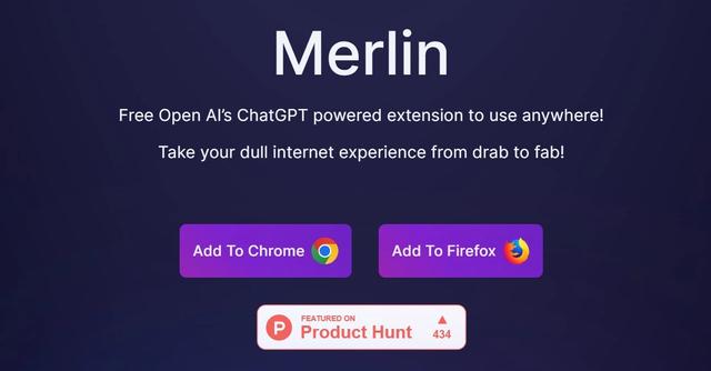 Merlin - Merlin gives you AI-powered writing & editing on any website.