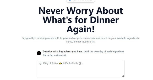 ChefGPT - AI-powered recipe recommendations based on various inputs.