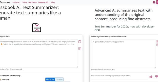 AI Summarizer - AI Summarizer is an advanced AI summarization tool that creates abstractive summaries with deep understanding of the original content